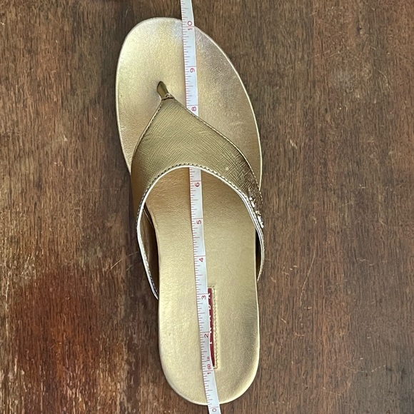 Prada Gold Thong Sandals Size 39.5 - Picture 8 of 8